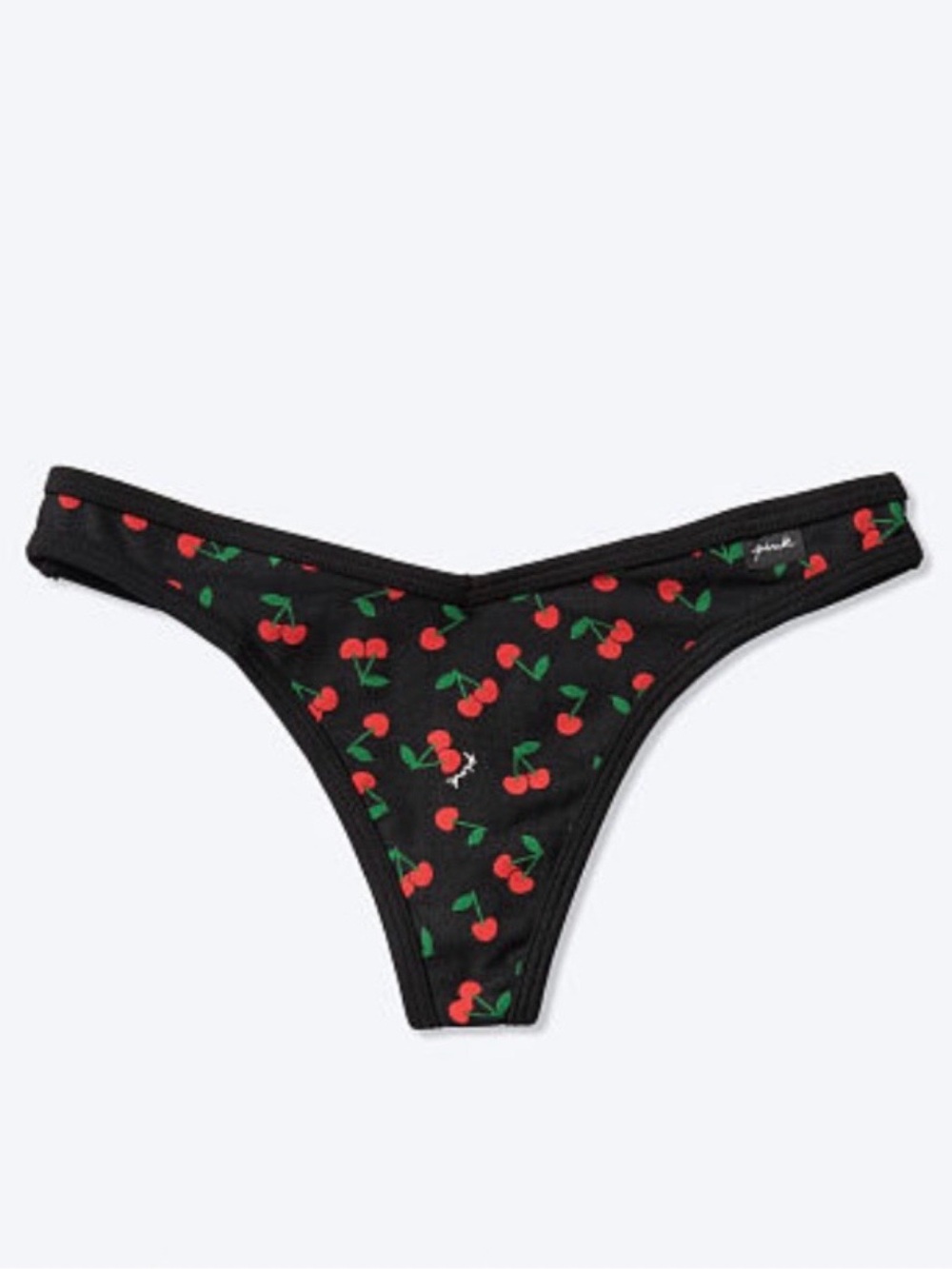 PINK Victoria's Secret Cherries Cotton Thong (Medium)